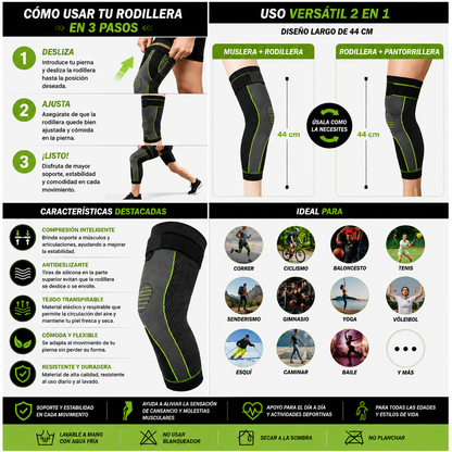 🦵 FlexiKnee™ | Rodillera Deportiva de Compresión Larga