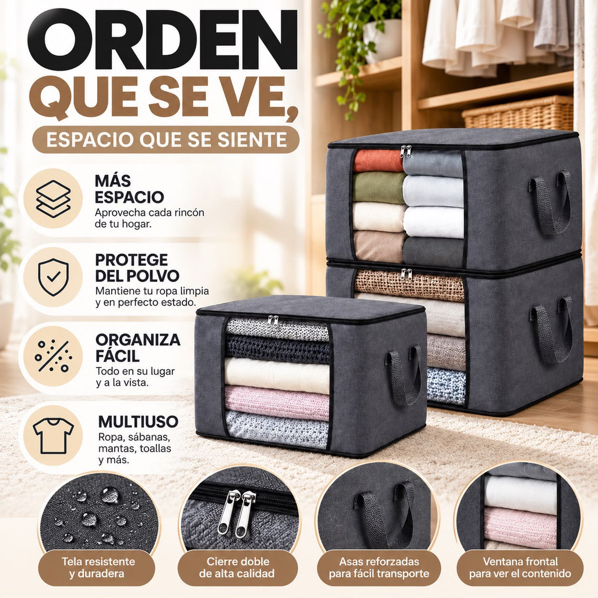ORGANIZADOR DE ROPA AHORRA ESPACIO