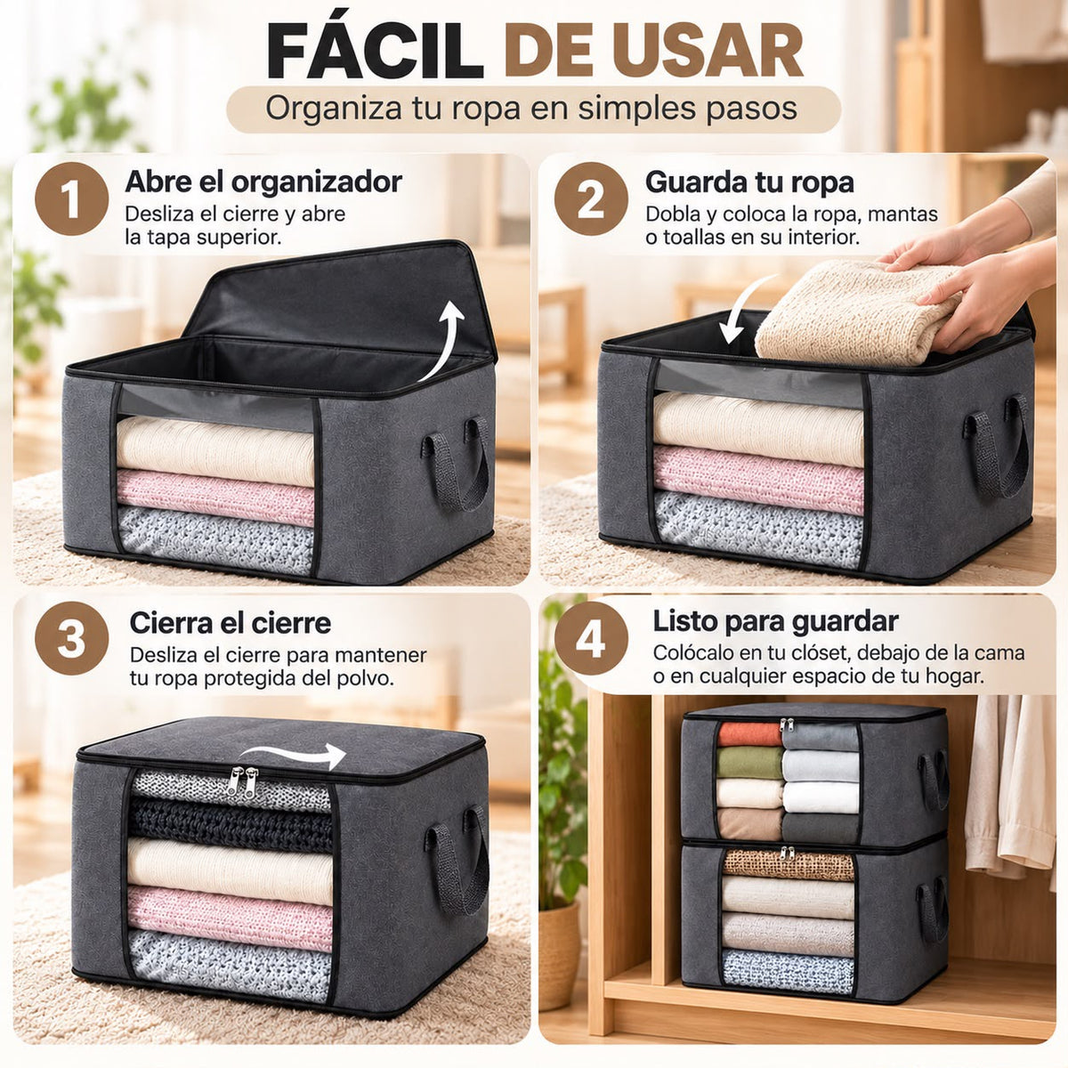 ORGANIZADOR DE ROPA AHORRA ESPACIO