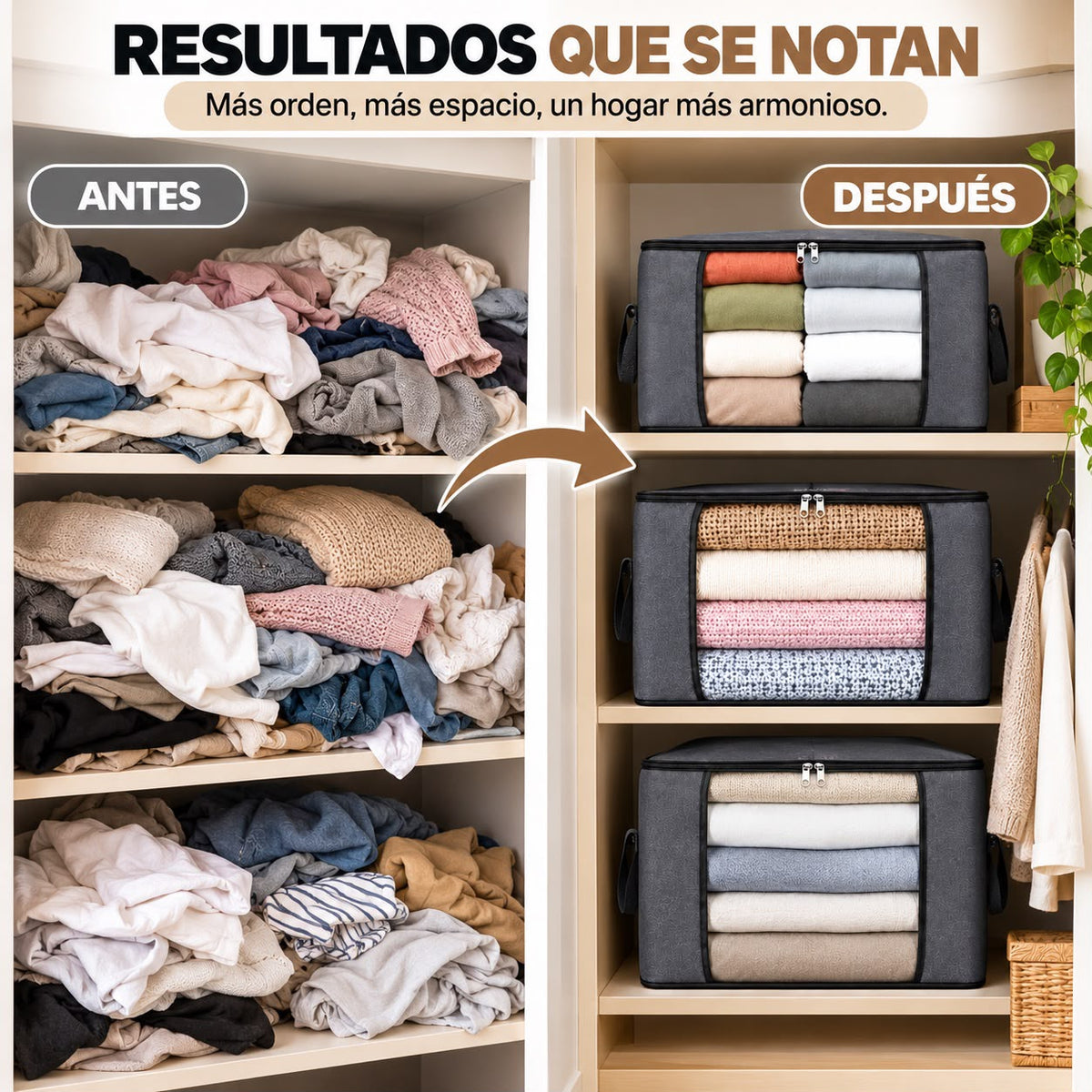 ORGANIZADOR DE ROPA AHORRA ESPACIO