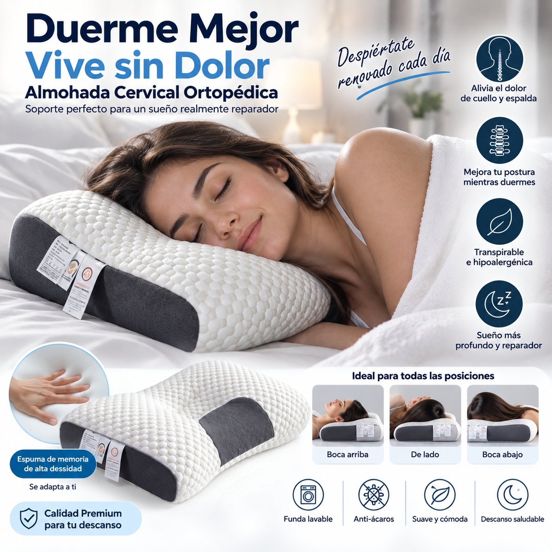 💤 Almohada Cervical Ergonómica™